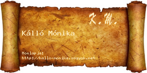 Kálló Mónika névjegykártya