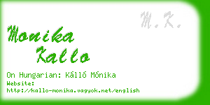 monika kallo business card