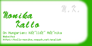 monika kallo business card